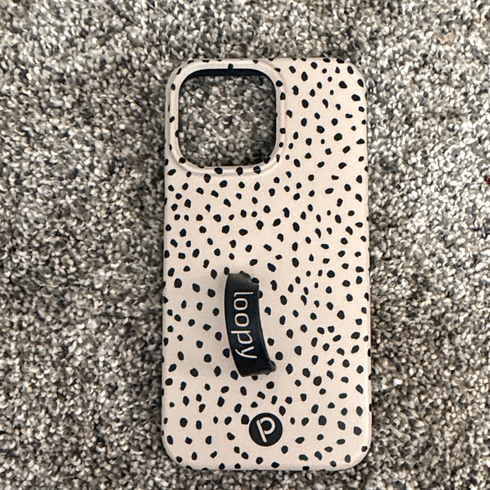 Loopy Case Spotted Black and Cream Phone Case iPhone 15 Pro Max